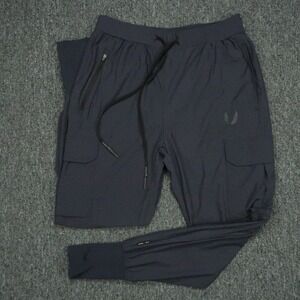 ASRV Pants Men Medium Blue Tetra Lite Cargo High Rib Jogger Performance Training